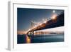 Divine Blue Cityscape, San Francisco Bay Bridge at Night-Vincent James-Framed Premium Photographic Print