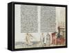 Divine Comédie de Dante. L'Enfer avec un commentaire de Fra Guido de Pise-null-Framed Stretched Canvas