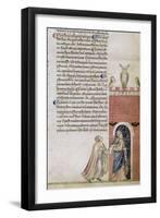 Divine Comédie de Dante . L'Enfer avec un commentaire de Fra Guido de Pise-null-Framed Giclee Print