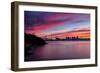 Divine Deep Sunset at Bay Bridge, San Francisco Bay Area-Vincent James-Framed Premium Photographic Print