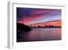 Divine Deep Sunset at Bay Bridge, San Francisco Bay Area-Vincent James-Framed Premium Photographic Print