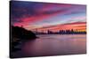 Divine Deep Sunset at Bay Bridge, San Francisco Bay Area-Vincent James-Stretched Canvas