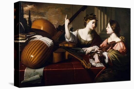 Divine Inspiration of Music, c.1640-Nicolas Regnier-Stretched Canvas