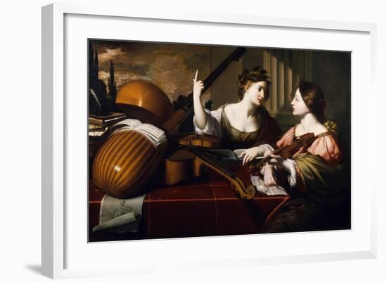 Divine Inspiration of Music, c.1640-Nicolas Regnier-Framed Giclee Print