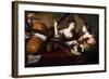 Divine Inspiration of Music, c.1640-Nicolas Regnier-Framed Giclee Print