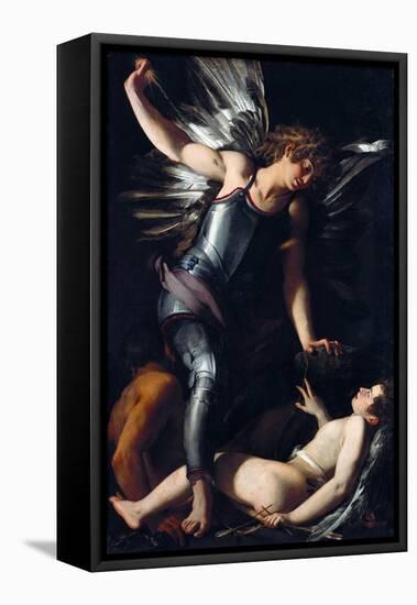 Divine Love Defeats Earthly Love-Giovanni Baglione-Framed Stretched Canvas
