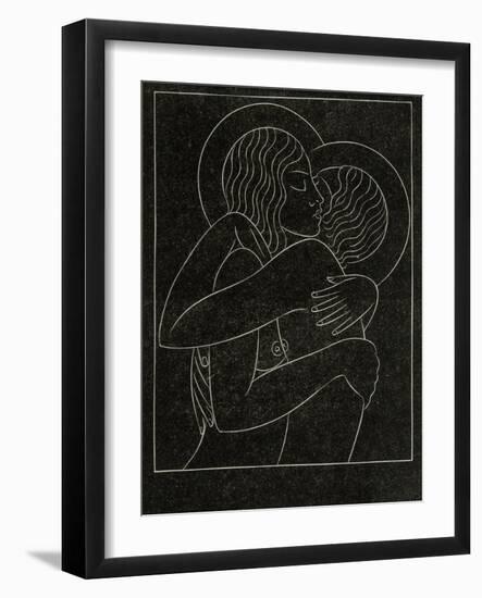 Divine Lovers, 1922-Eric Gill-Framed Giclee Print