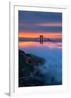 Divine Sunrise Light and Fog, Golden Gate Bridge, San Francisco-Vincent James-Framed Photographic Print