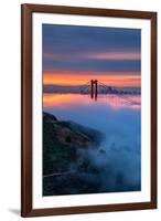 Divine Sunrise Light and Fog, Golden Gate Bridge, San Francisco-Vincent James-Framed Photographic Print