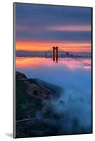 Divine Sunrise Light and Fog, Golden Gate Bridge, San Francisco-Vincent James-Mounted Photographic Print