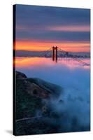 Divine Sunrise Light and Fog, Golden Gate Bridge, San Francisco-Vincent James-Stretched Canvas