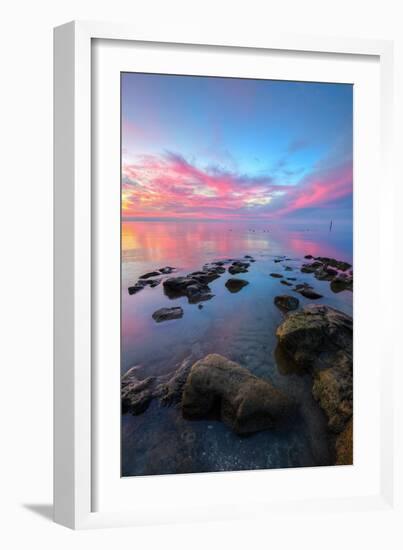 Divine Sunset Scene at San Pablo Bay-null-Framed Photographic Print