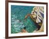 Diving and Swimming,,Skiathos. 2016-Andrew Macara-Framed Giclee Print