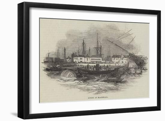 Diving at Blackwall-null-Framed Giclee Print