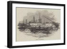 Diving at Blackwall-null-Framed Giclee Print