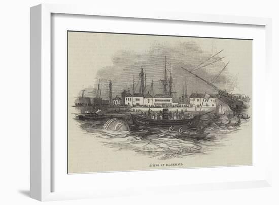 Diving at Blackwall-null-Framed Giclee Print