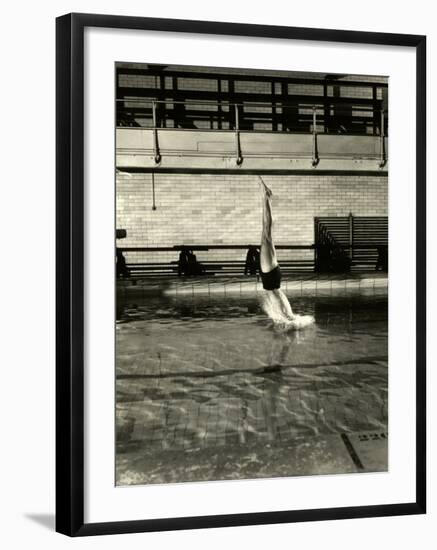 Diving at Princeton-Gjon Mili-Framed Photographic Print