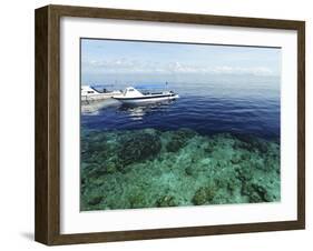 Diving Boat, Sipadan, Semporna Archipelago, Borneo, Malaysia-Anthony Asael-Framed Premium Photographic Print