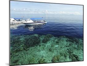 Diving Boat, Sipadan, Semporna Archipelago, Borneo, Malaysia-Anthony Asael-Mounted Premium Photographic Print