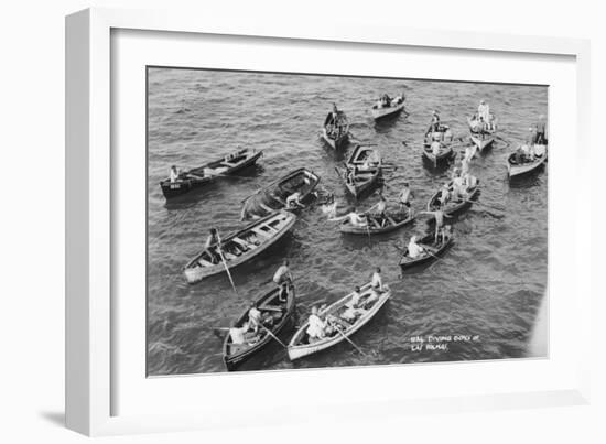 Diving Boys at Las Palmas, Gran Canaria, Canary Islands, Spain, 20th Century-null-Framed Giclee Print