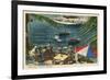 Diving Boys at Nassau, Bahamas-null-Framed Premium Giclee Print