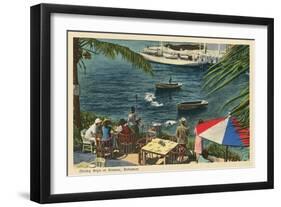 Diving Boys at Nassau, Bahamas-null-Framed Art Print