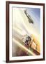 Diving Fighter Planes-null-Framed Art Print