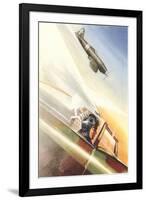 Diving Fighter Planes-null-Framed Art Print