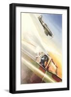 Diving Fighter Planes-null-Framed Art Print