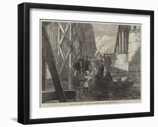 Diving for the Stolen Watches at Blackfriars Bridge-null-Framed Giclee Print