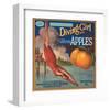 Diving Girl Brand California Apples-null-Framed Art Print