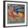 Diving Girl Brand California Apples-null-Framed Art Print