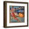 Diving Girl Brand California Apples-null-Framed Art Print