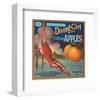 Diving Girl Brand California Apples-null-Framed Art Print