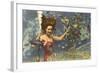 Diving Girl, Weekiwachee Spring, Florida-null-Framed Art Print