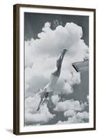 Diving Girl-The Vintage Collection-Framed Giclee Print