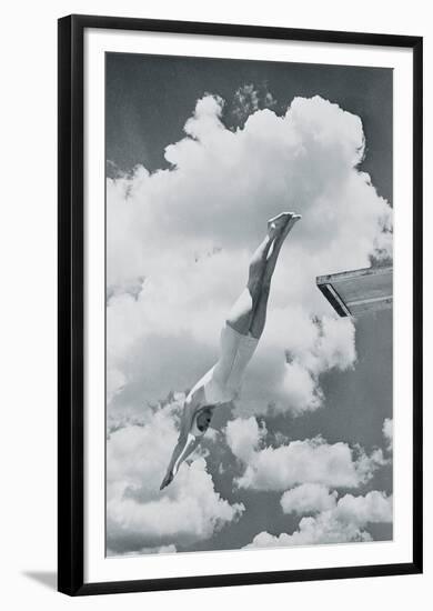 Diving Girl-The Vintage Collection-Framed Giclee Print