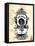 Diving Helmet on Map-Fab Funky-Framed Stretched Canvas