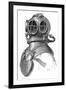 Diving Helmet with Weights Attached-null-Framed Premium Photographic Print