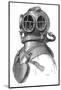 Diving Helmet with Weights Attached-null-Mounted Photographic Print