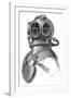 Diving Helmet with Weights Attached-null-Framed Photographic Print