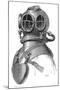 Diving Helmet with Weights Attached-null-Mounted Photographic Print