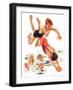 "Diving In,"June 8, 1935-Joseph Christian Leyendecker-Framed Premium Giclee Print