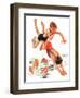 "Diving In,"June 8, 1935-Joseph Christian Leyendecker-Framed Giclee Print