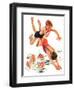 "Diving In,"June 8, 1935-Joseph Christian Leyendecker-Framed Giclee Print