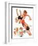 "Diving In,"June 8, 1935-Joseph Christian Leyendecker-Framed Giclee Print