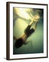 Diving into Green Water-null-Framed Photographic Print