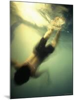 Diving into Green Water-null-Mounted Photographic Print