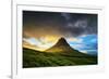 Diving Midnight Light, Summer Kirkjufell Iceland-Vincent James-Framed Photographic Print