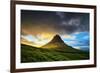 Diving Midnight Light, Summer Kirkjufell Iceland-Vincent James-Framed Photographic Print